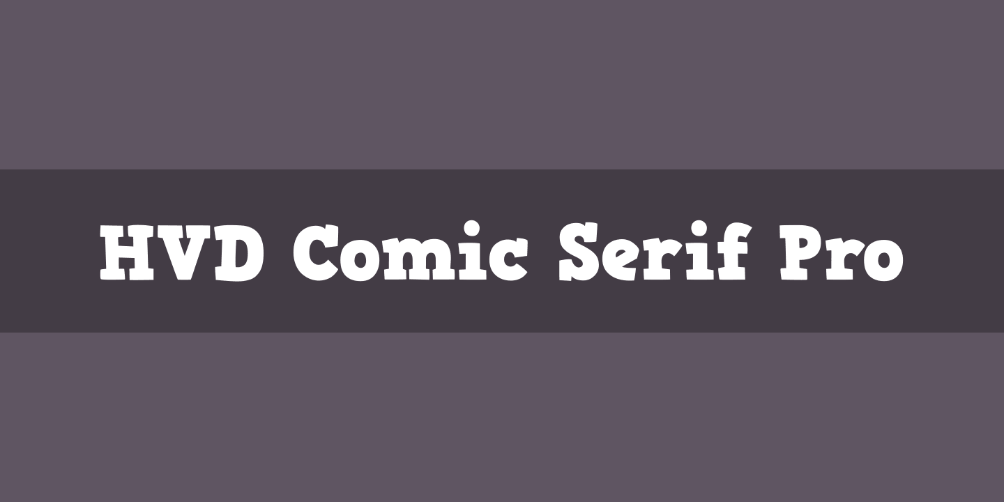 Beispiel einer HVD Comic Serif Pro-Schriftart
